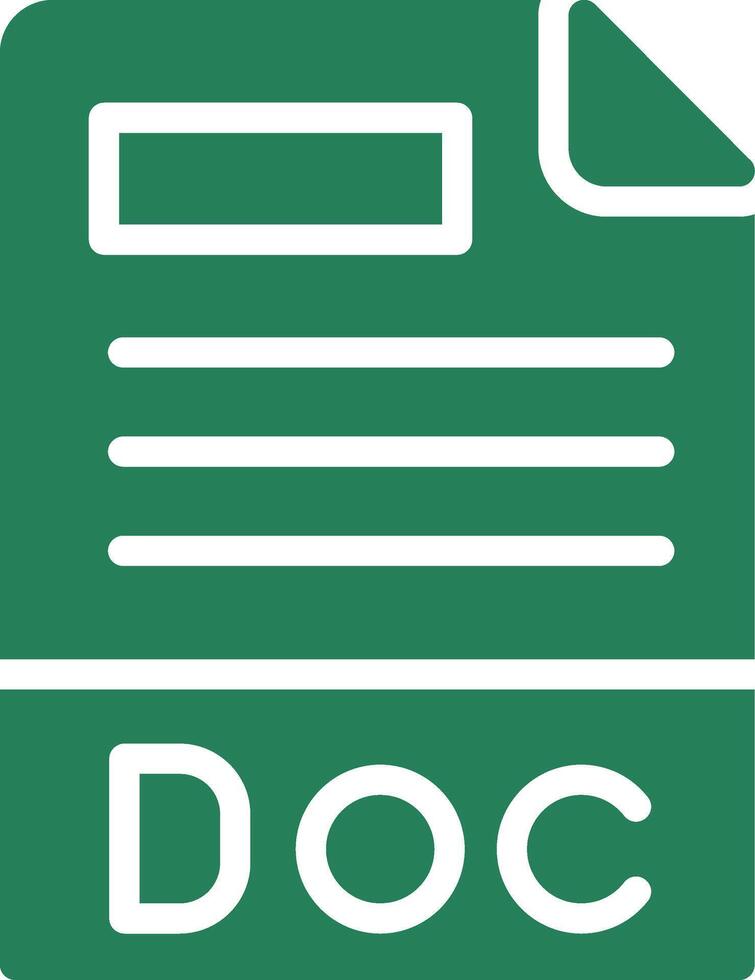 Doc File Format Creative Icon Design vector