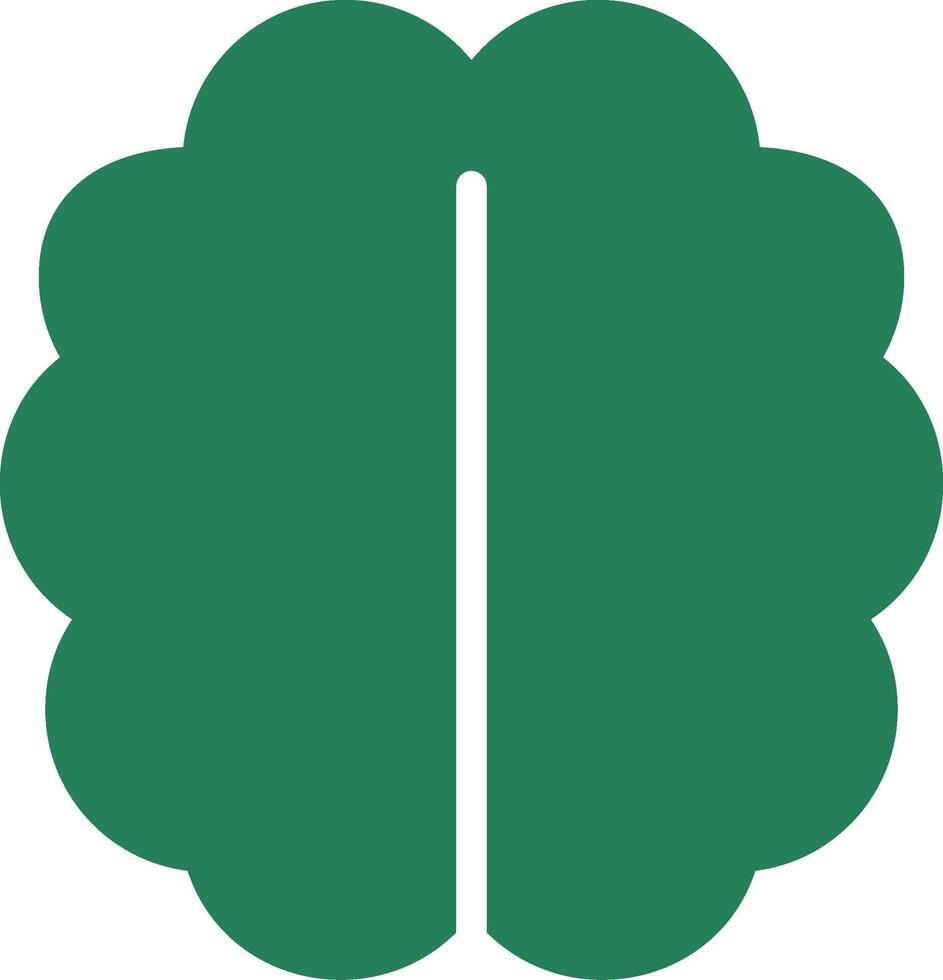 Human Brain Creative Icon Design vector