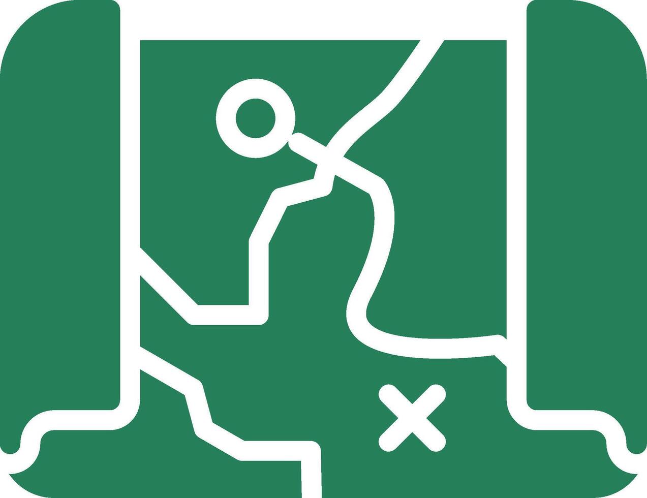 Treasure Map Creative Icon Design vector