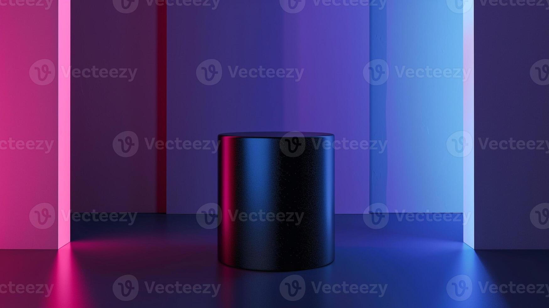 AI generated Products display podium scene with white flower Stand to show cosmetic product photo