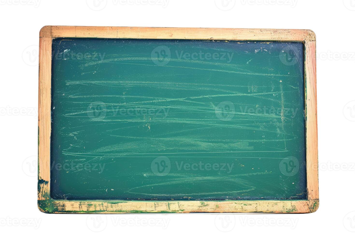 AI generated Empty green chalkboard on a transparent background photo