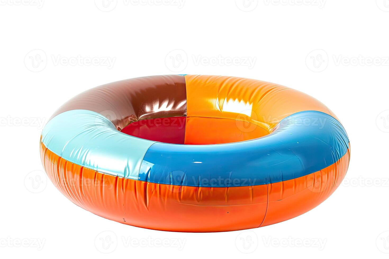 AI generated Inflatable swim ring on a transparent background photo