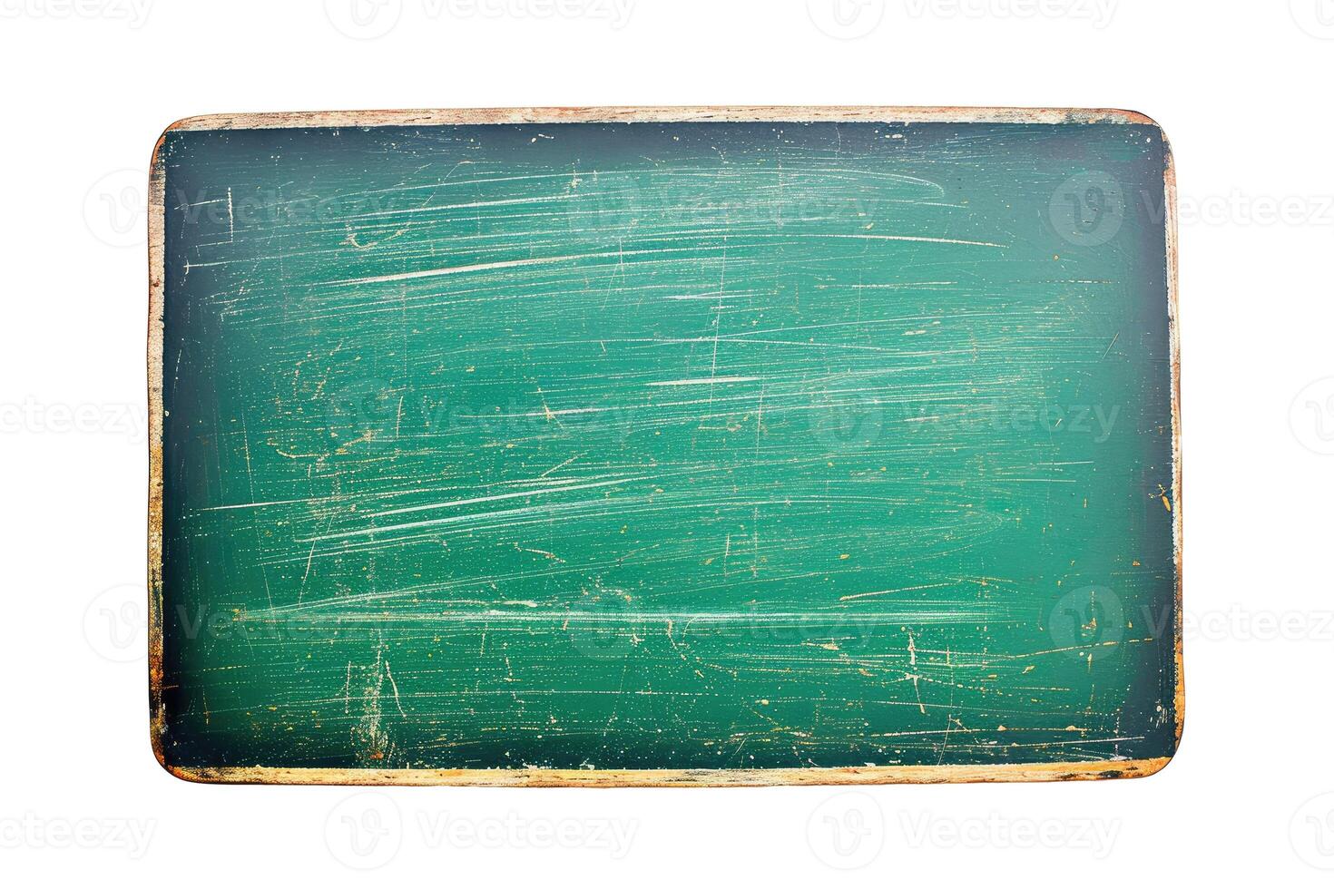 AI generated Empty green chalkboard on a transparent background photo