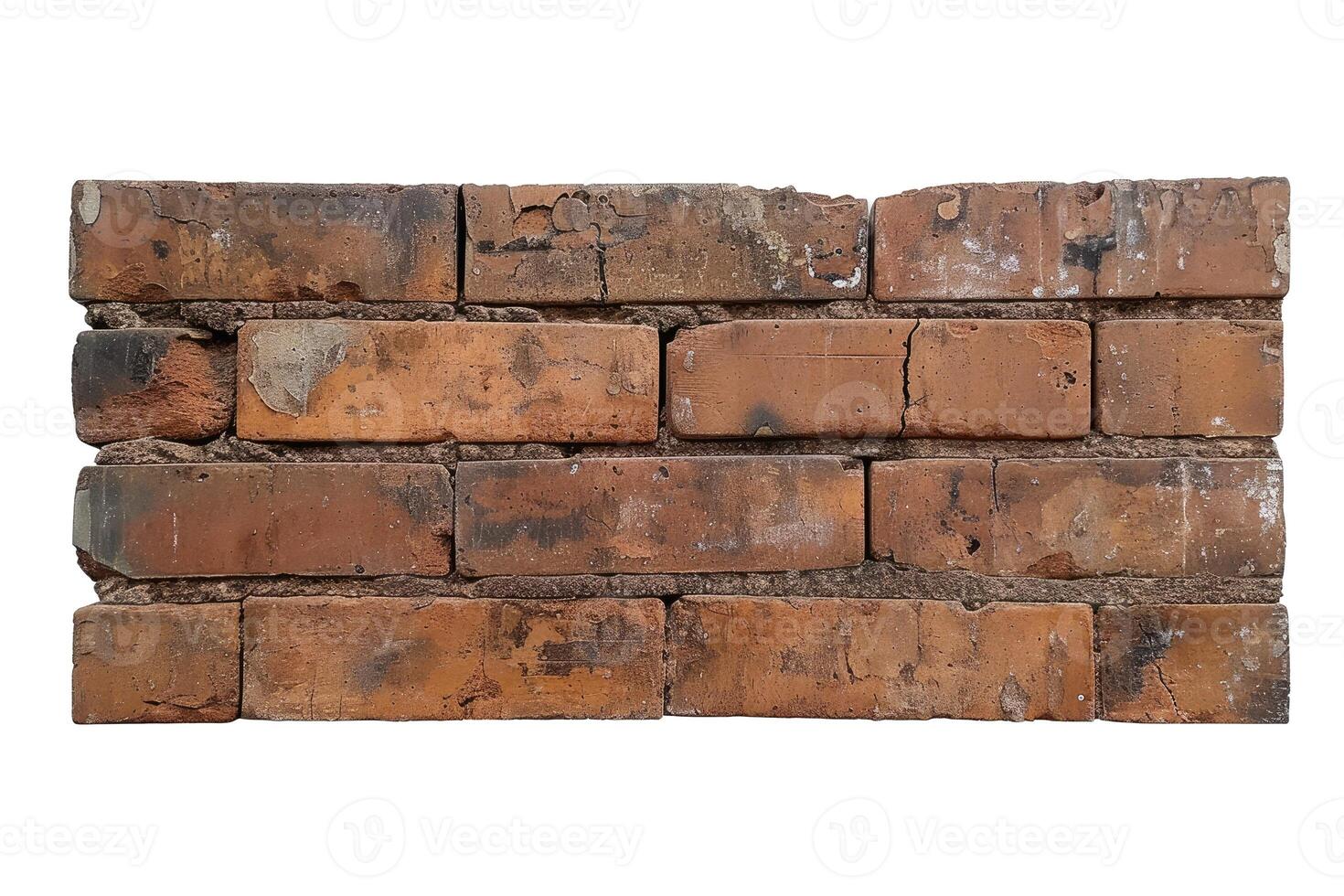 AI generated Brick wall on a transparent background photo