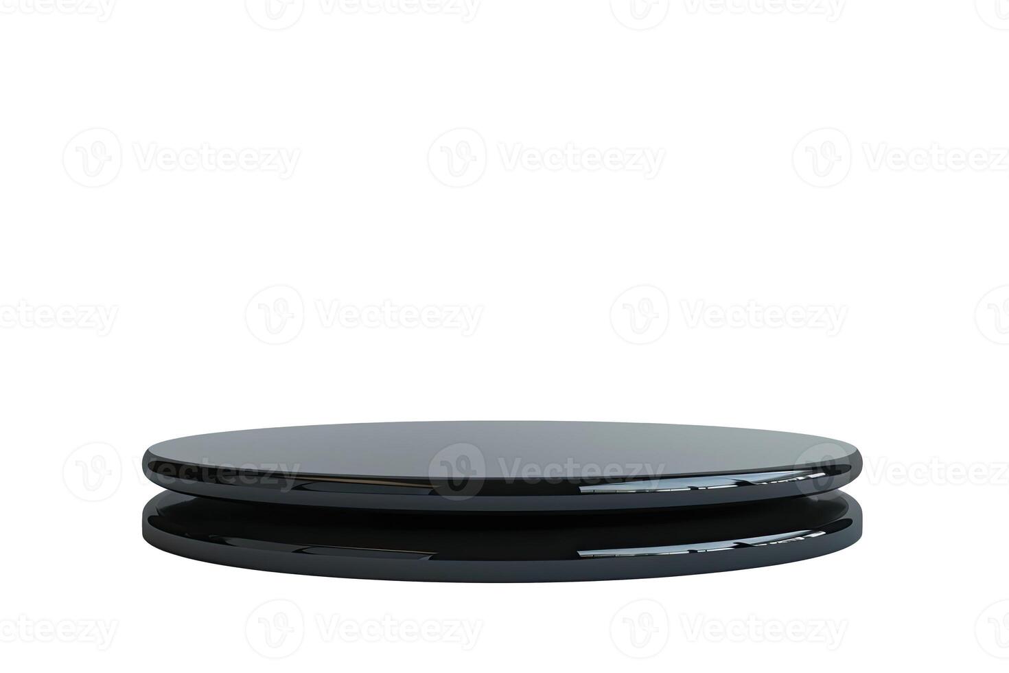 AI generated Abstract pedestal of black color on a transparent background photo