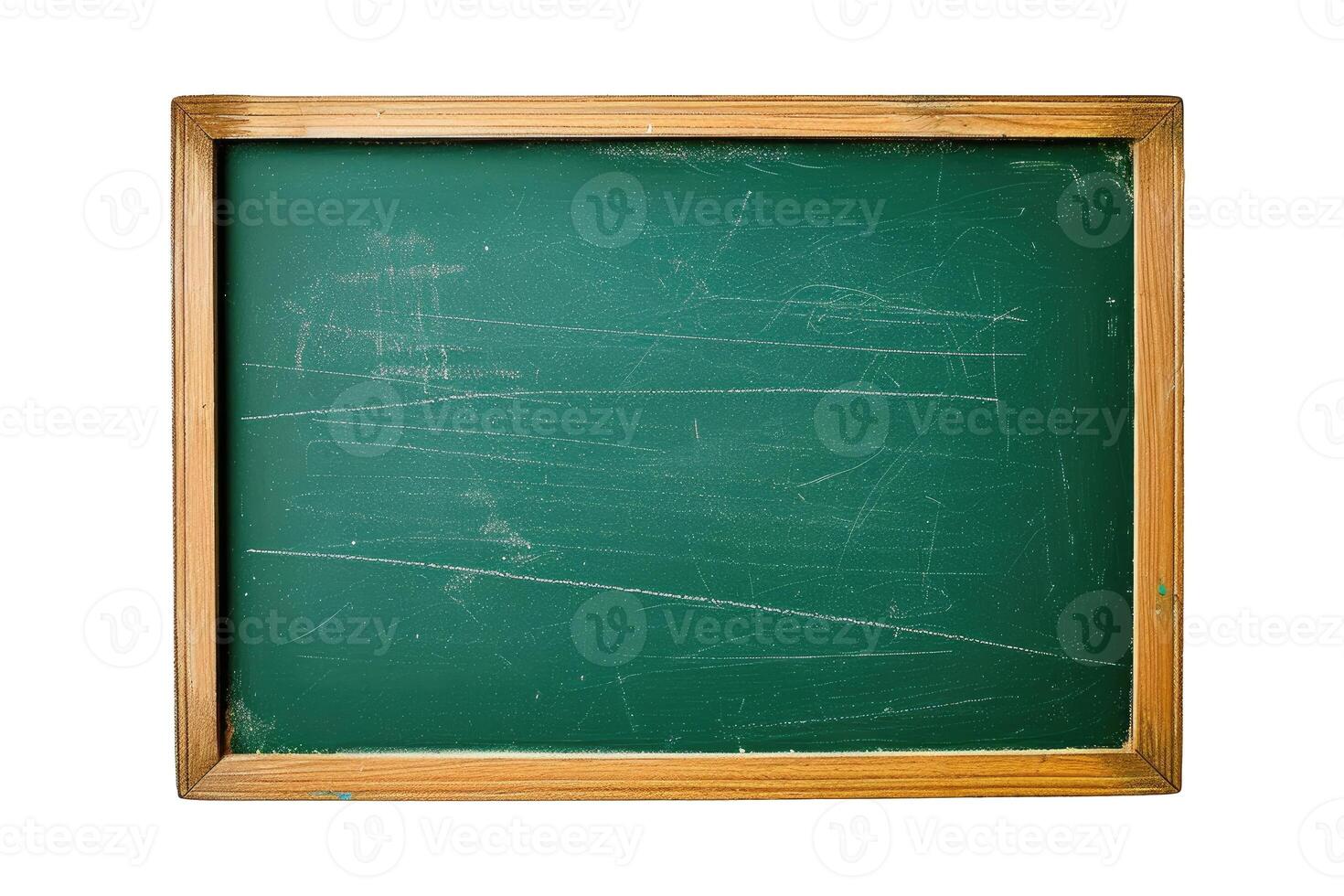 AI generated Empty green chalkboard on a transparent background photo