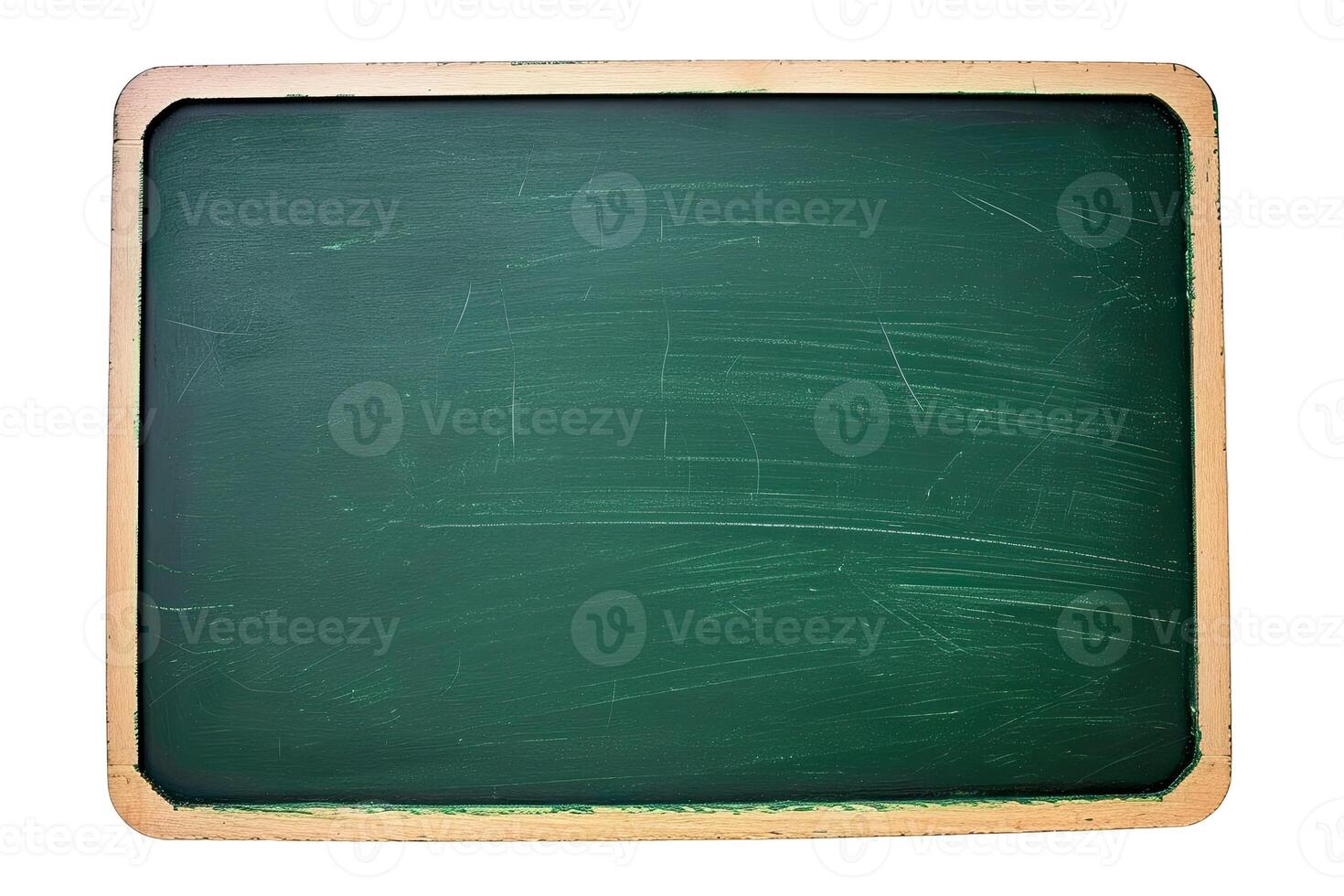 AI generated Empty green chalkboard on a transparent background photo