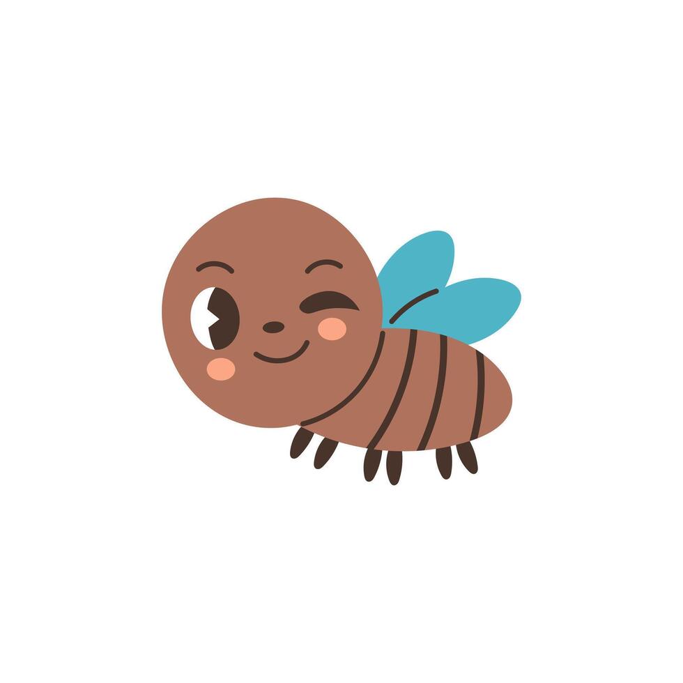 Cute little fly vector illustration