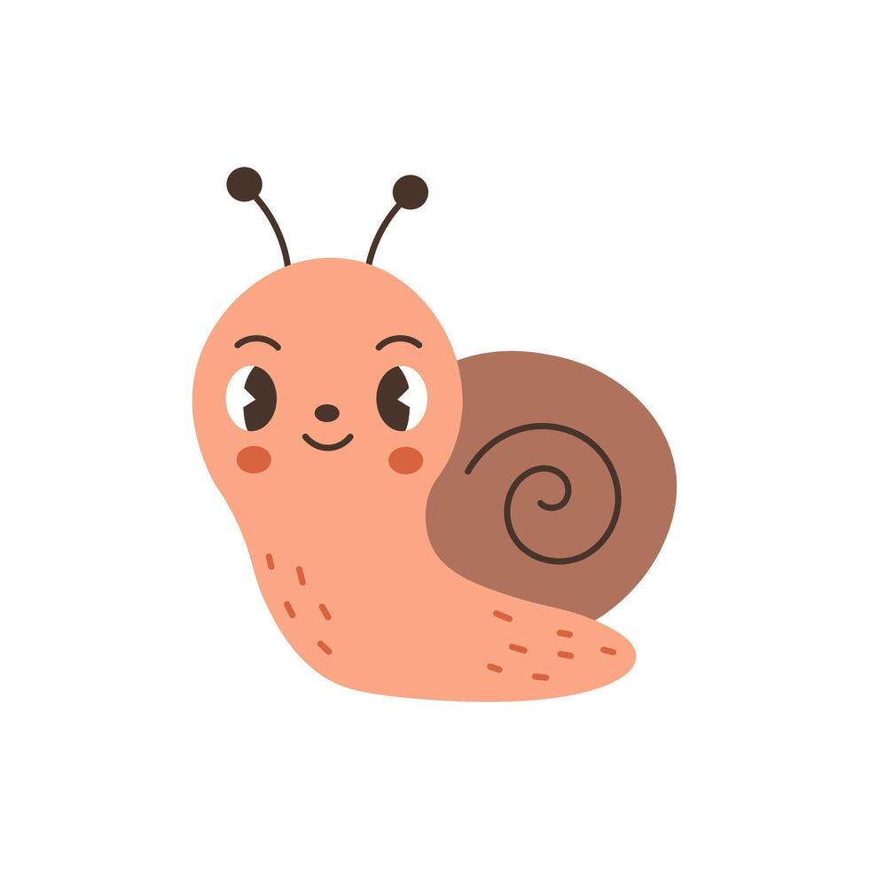 Cute snail vector illustration