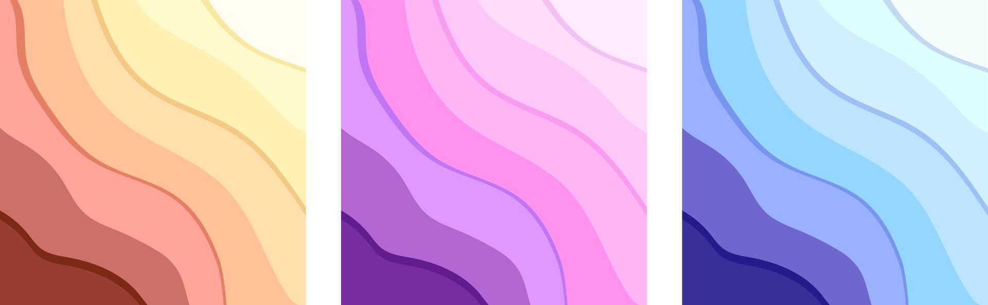 Colorful vector abstract pattern in one purple tone. Abstract waves