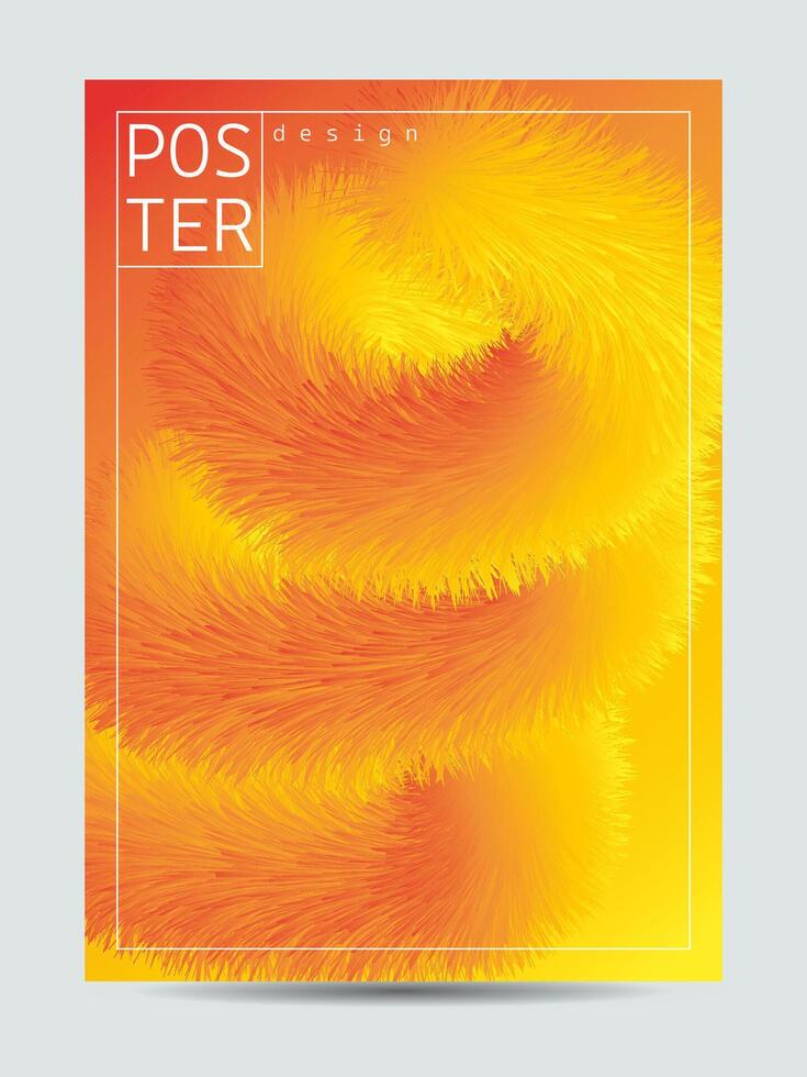 brillante neón póster diseño amarillo y naranja vector