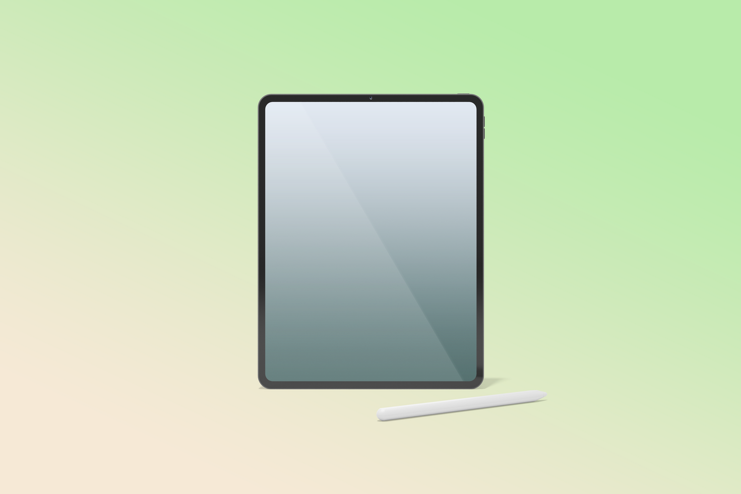 Editable digital device tablet pro screen mockup psd