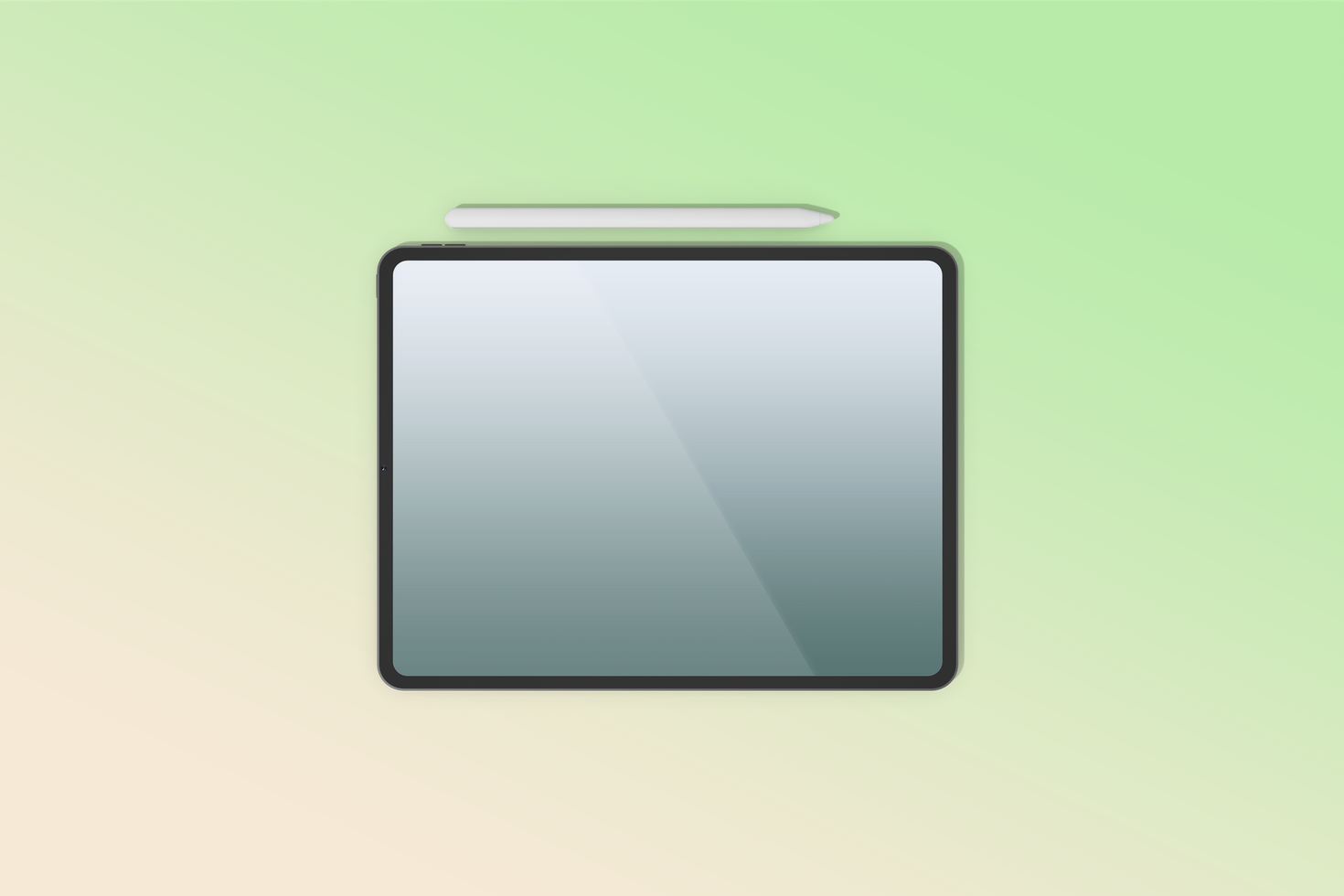 Editable digital device tablet pro screen mockup psd