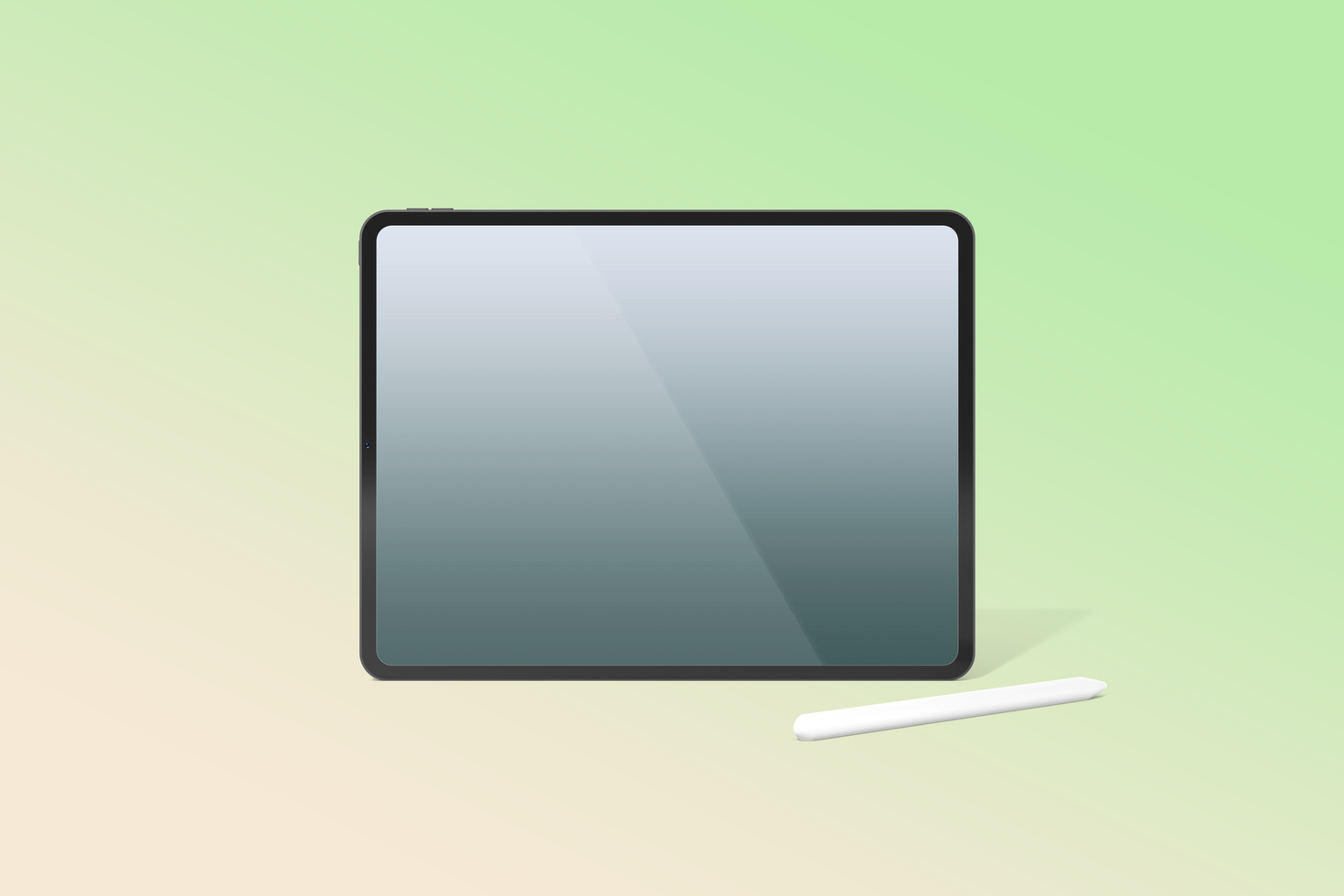 Editable digital device tablet pro screen mockup psd