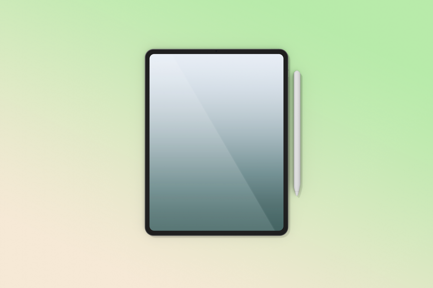 Editable digital device tablet pro screen mockup psd