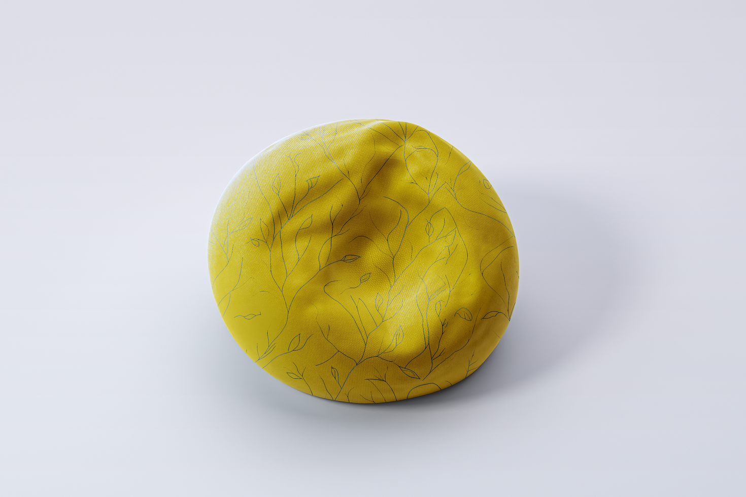Rendering bean bag branding mockup template 3d illustration psd