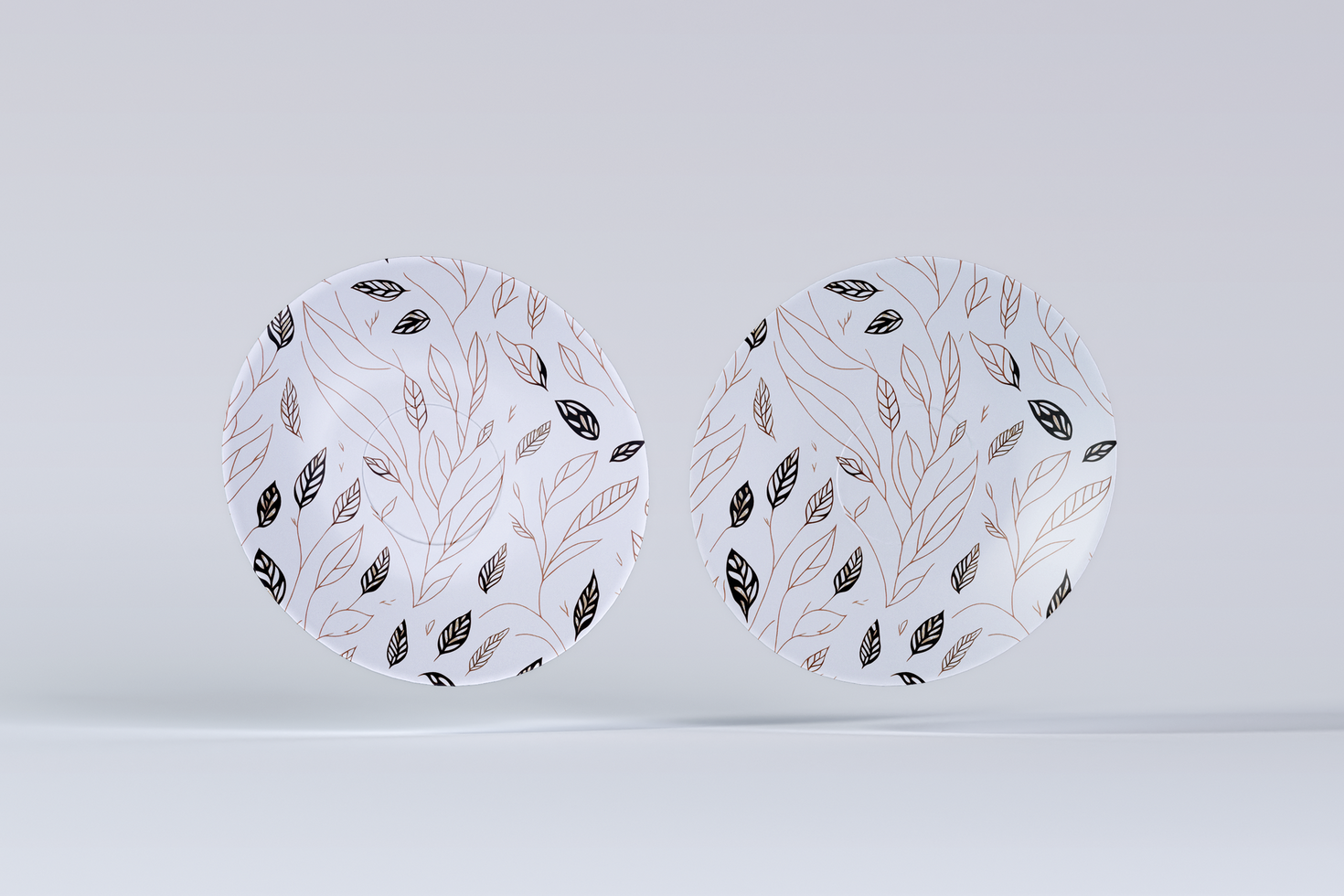 Porcelain plate mockup template, 3d render ceramic plate illustration for branding psd