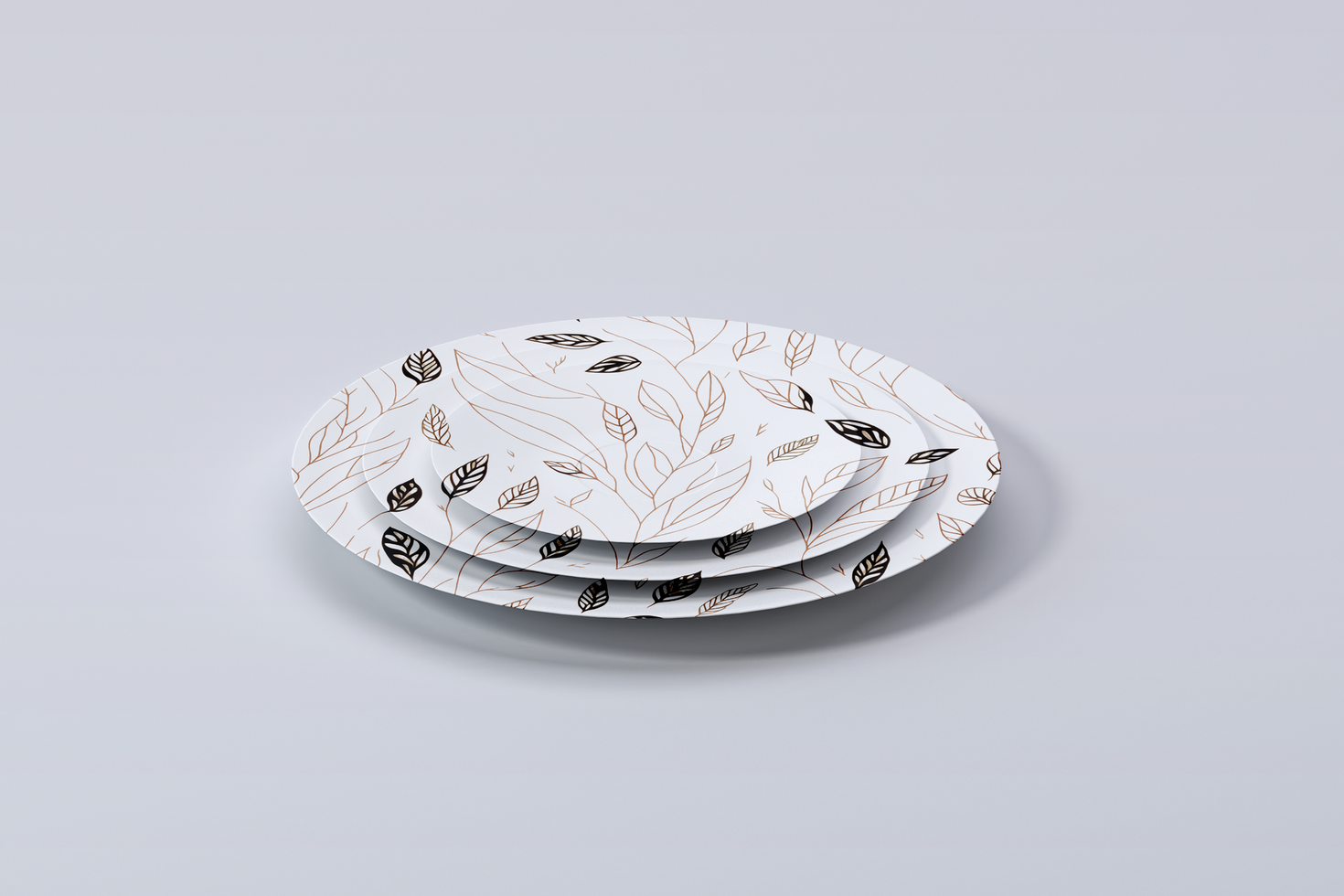 Ceramic plate mockup template, 3d realistic empty porcelain, ceramic Plate, 3d rendering design template for mockup psd