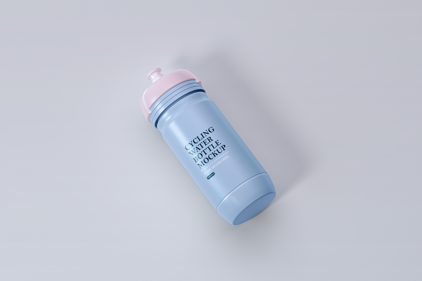 Cycling water bottle mockup template 3d illustration psd