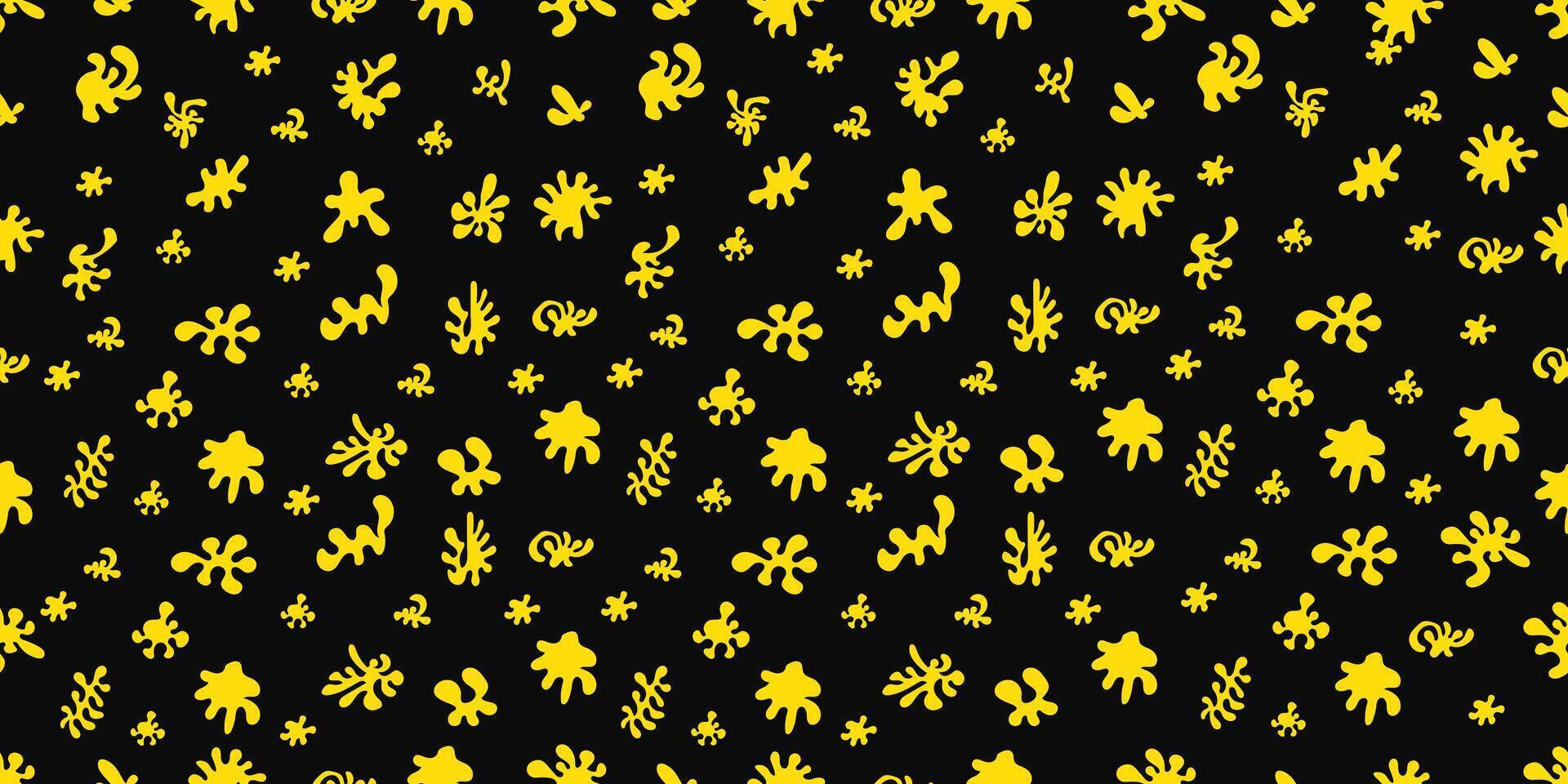 Vector wallpaper yellow spots, blots - background illustration. Template for textile, wallpaper, packaging, cover, web, card, box, print, banner, ceramics
