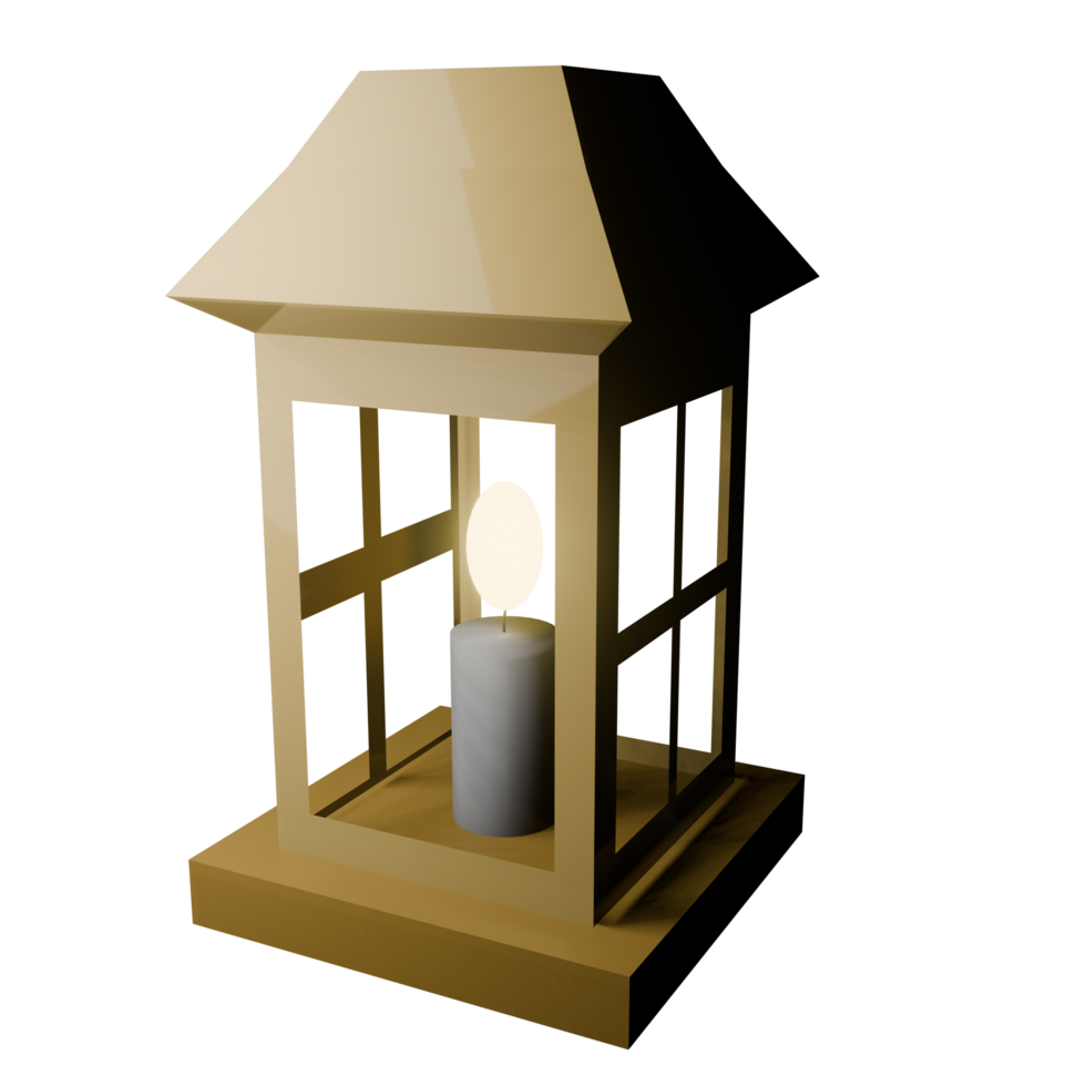 3D Islamic Lantern Illustration png