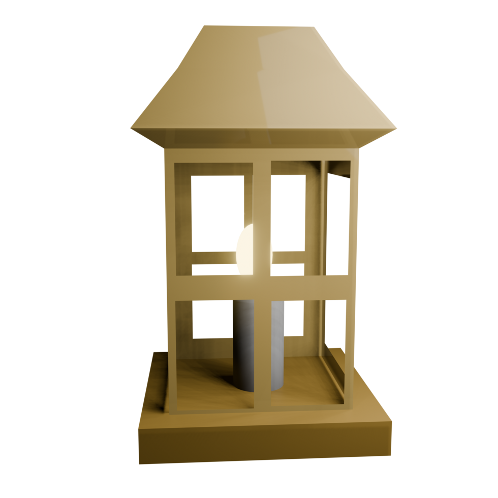 3D Islamic Lantern Illustration png