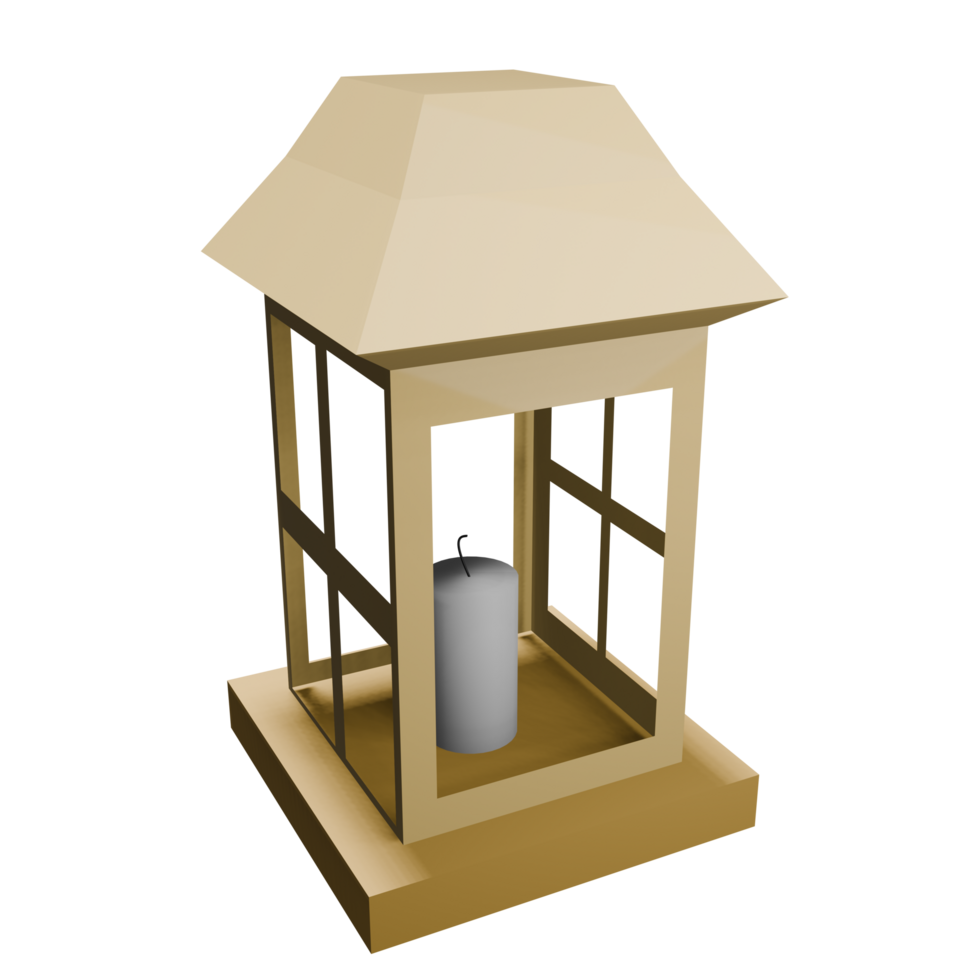 3D Islamic Lantern Illustration png