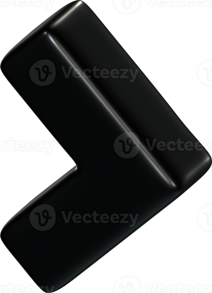 3D Arrow Drag Side Black png