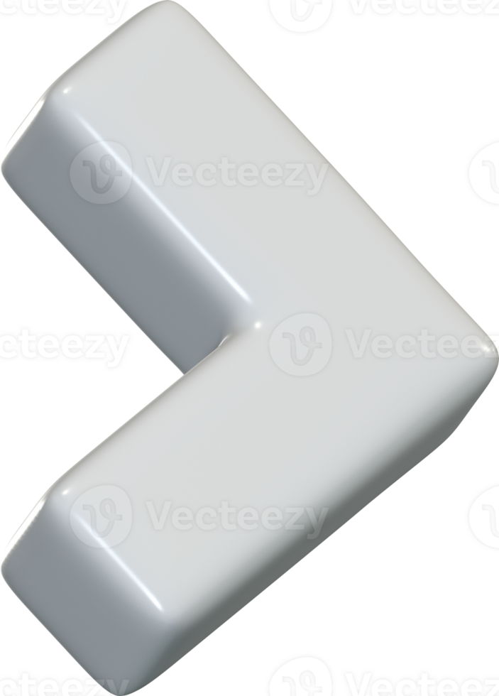 3D Arrow Drag Side White png