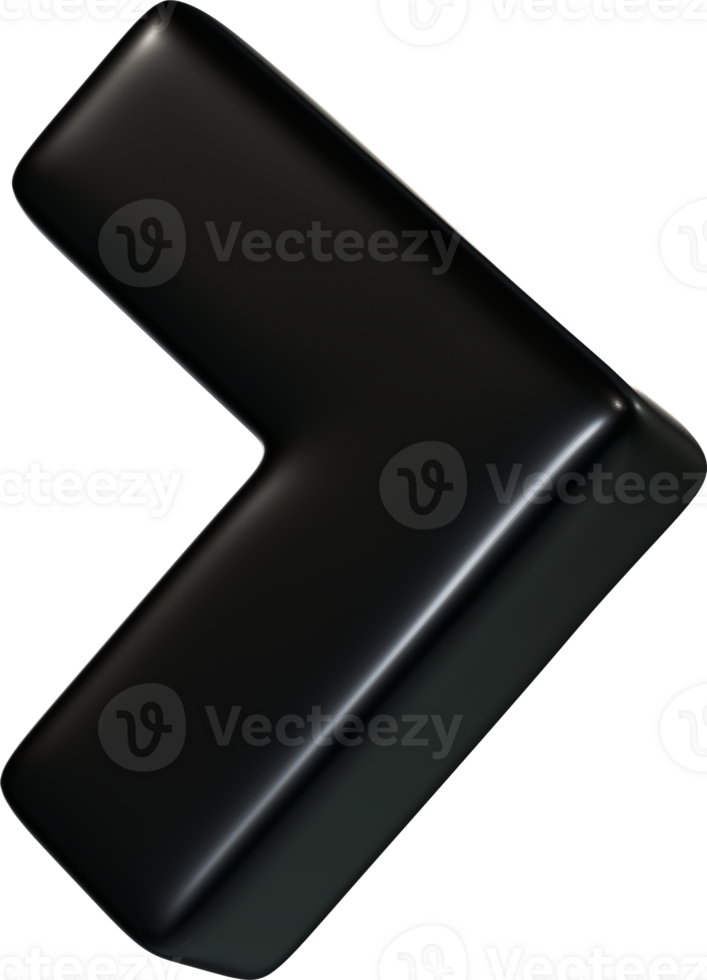 3D Arrow Drag Side Black png