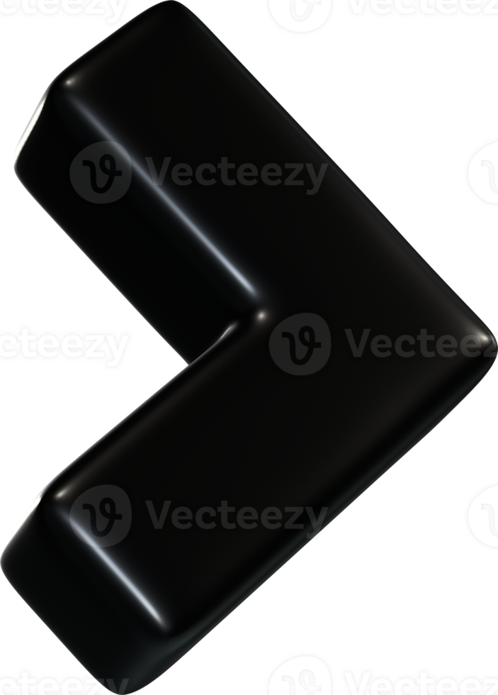 3D Arrow Drag Side Black png