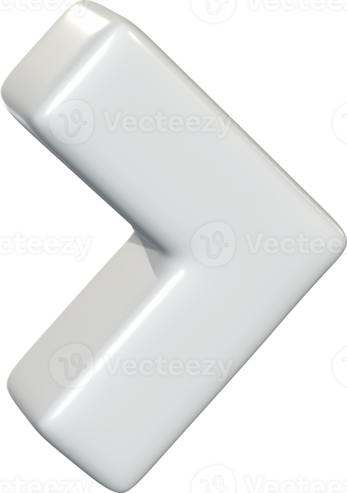 3D Arrow Drag Side White png