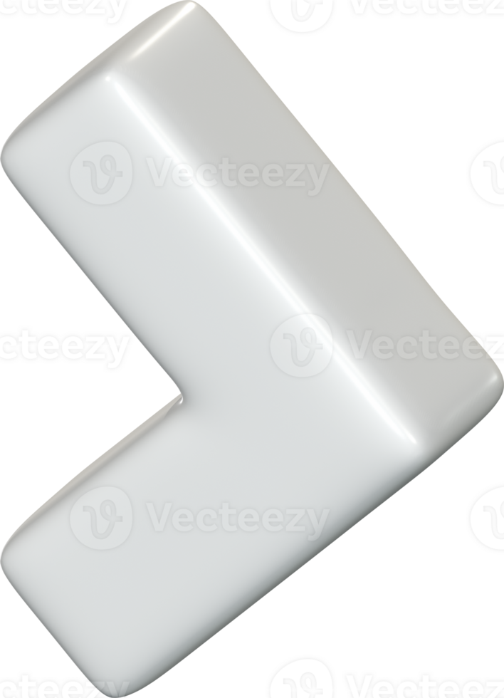 3D Arrow Drag Side White png