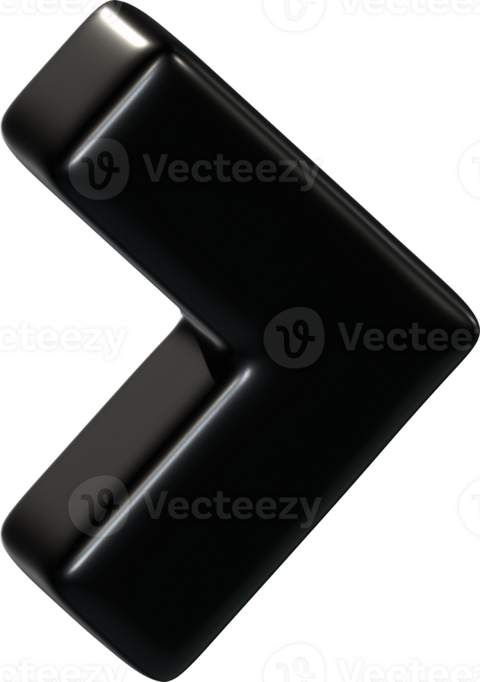 3D Arrow Drag Side Black png