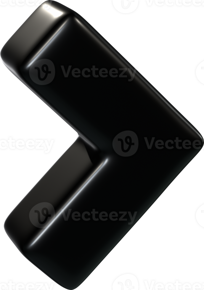 3D Arrow Drag Side Black png