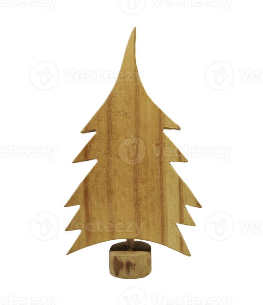 Decorative wooden tree on transparent background png