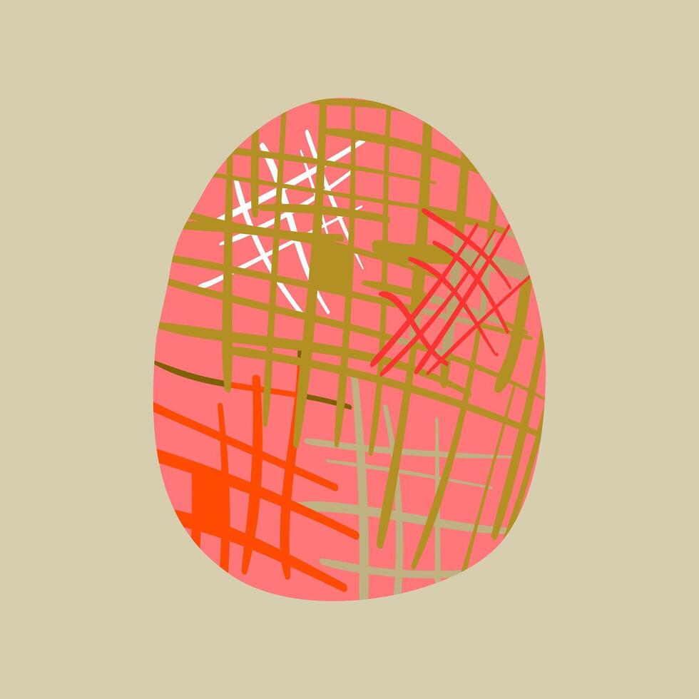 contento Pascua de Resurrección conjunto de tarjetas, carteles o cubre en moderno minimalista estilo huevos. vector