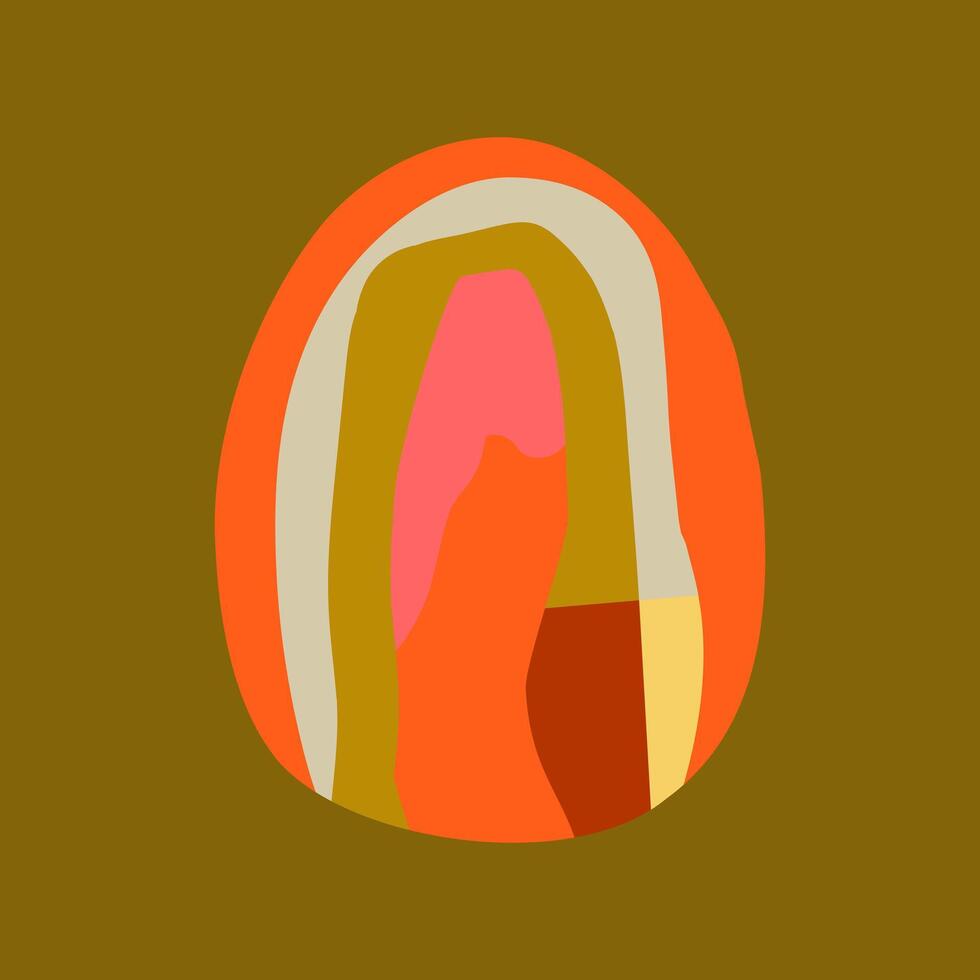 Happy Easter set of cards, posters or covers in modern minimalistic style eggs. Vector