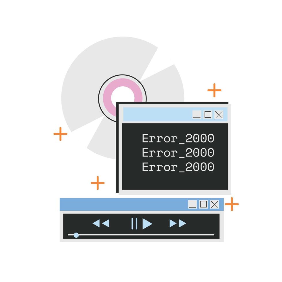 Error CD Illustration vector