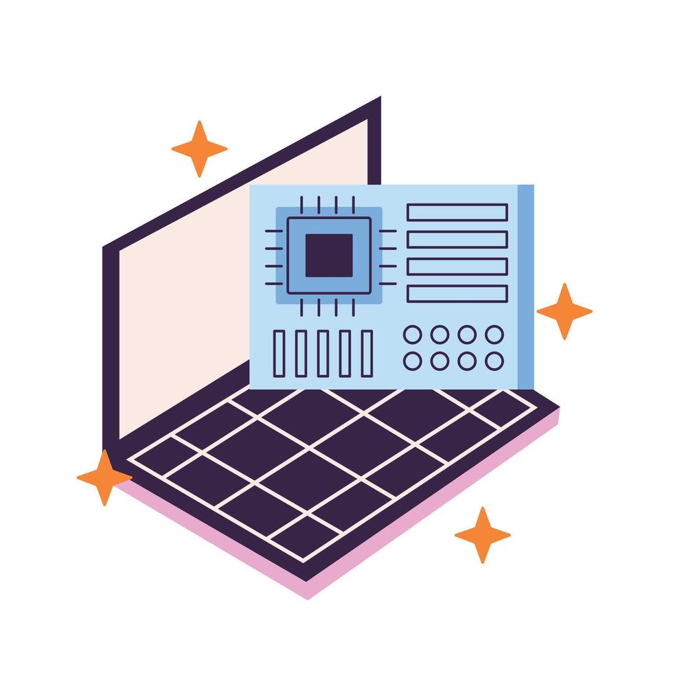 Computer Chip Illustration vector