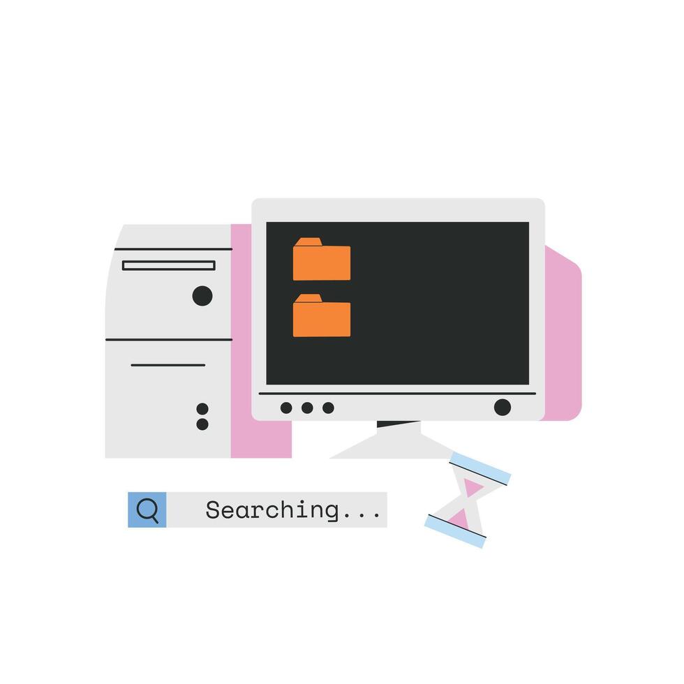 Computer Loading Illustration vector