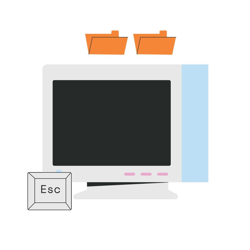 Computer Screen Illustration vector