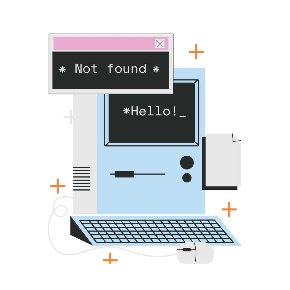 Not Found Illustration vector