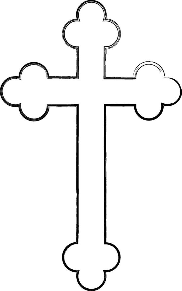 cruzar Iglesia dibujo diseño bandera. vector