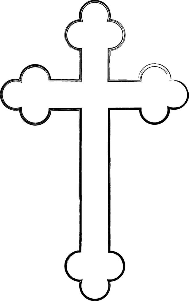 Cross church drawing design banner. vector