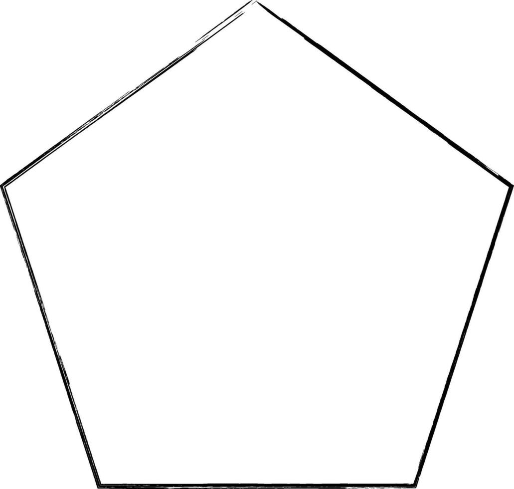 polígono garabatear geométrico figura diseño dibujo vector