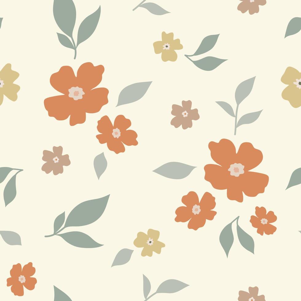 Floral texture seamless background. Vector format ideal for wallpaper, fabric, lines, stationery