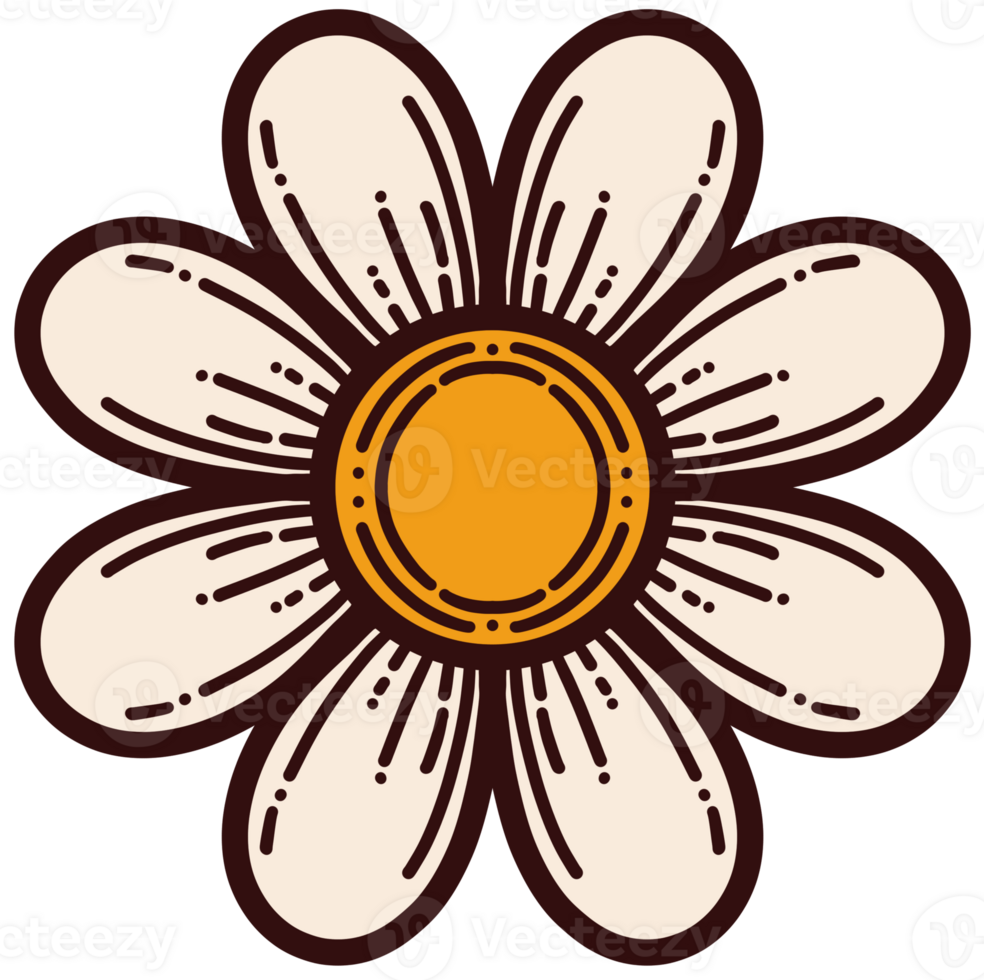 Vintage flowers frame and elements png