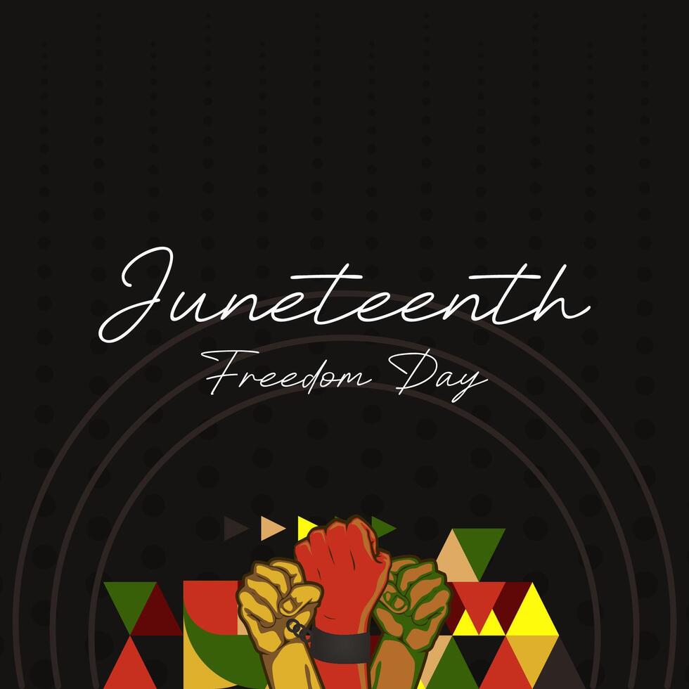 Juneteenth freedom day banner. African American Freedom Day to celebrate. Abstract background with geometric design for Juneteenth Freedom day vector