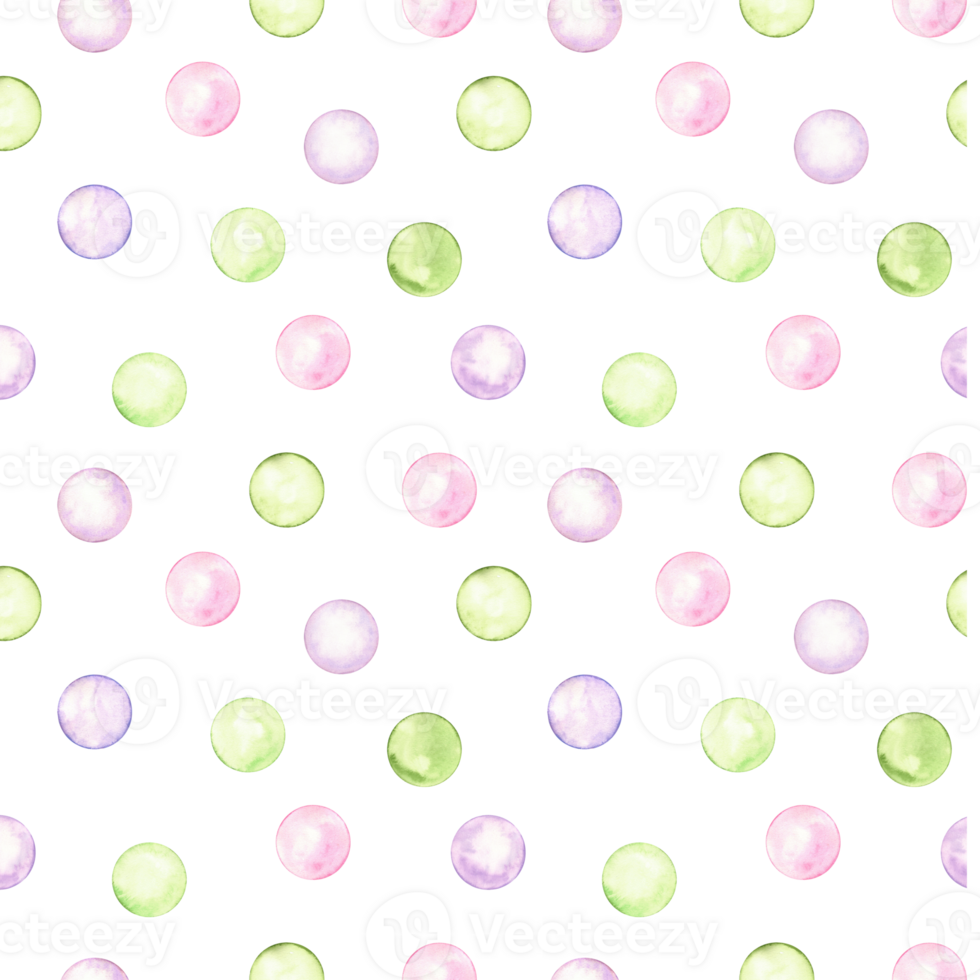 abstrait sans couture polka point modèle. cercle dans doux pastel couleurs. Créatif minimaliste style. éclaboussures, bulles, rond griffonnage taches, brosse coups, taches. aquarelle illustration png